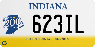 IN license plate 623IL