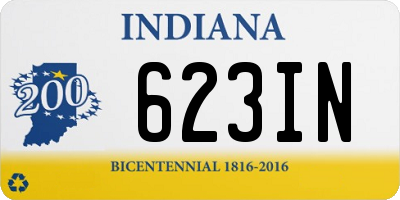 IN license plate 623IN