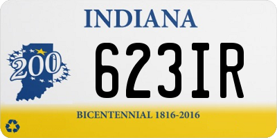 IN license plate 623IR