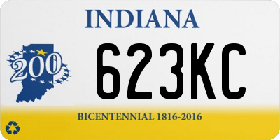 IN license plate 623KC