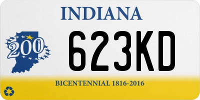 IN license plate 623KD