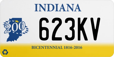 IN license plate 623KV