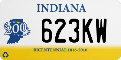 IN license plate 623KW