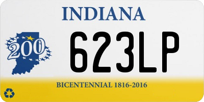 IN license plate 623LP