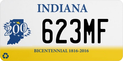 IN license plate 623MF