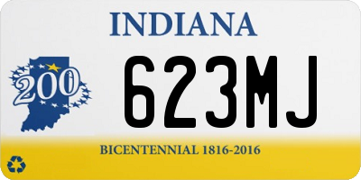 IN license plate 623MJ