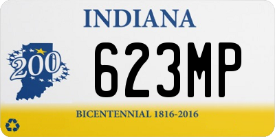 IN license plate 623MP