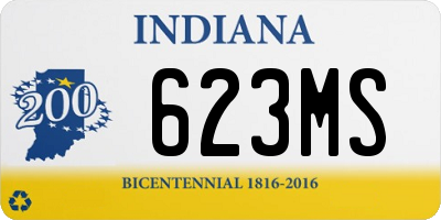 IN license plate 623MS