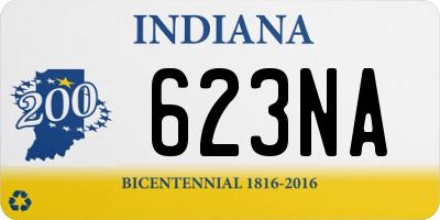 IN license plate 623NA