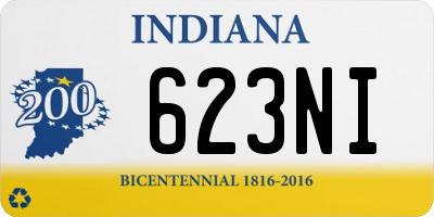 IN license plate 623NI