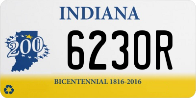 IN license plate 623OR