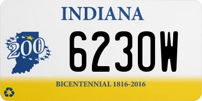 IN license plate 623OW