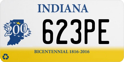 IN license plate 623PE