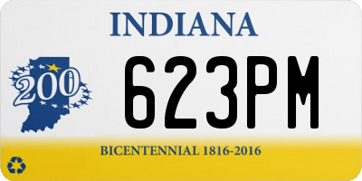 IN license plate 623PM