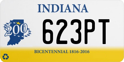 IN license plate 623PT