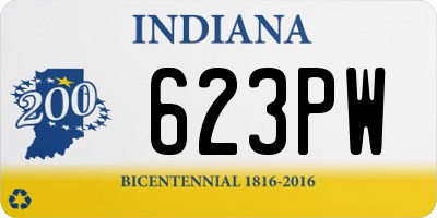 IN license plate 623PW