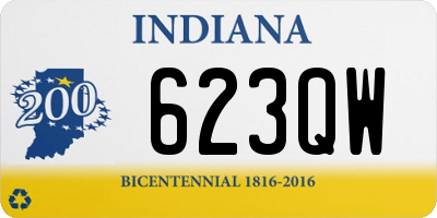 IN license plate 623QW