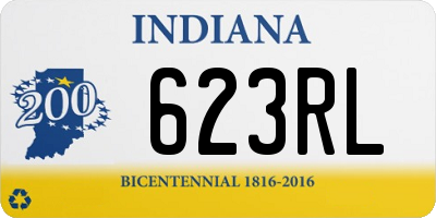 IN license plate 623RL