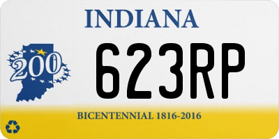 IN license plate 623RP