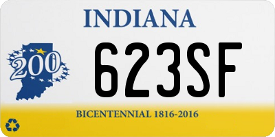 IN license plate 623SF