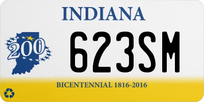 IN license plate 623SM