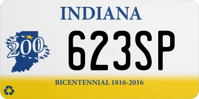 IN license plate 623SP