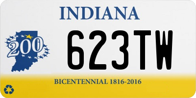 IN license plate 623TW