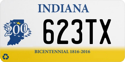 IN license plate 623TX