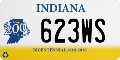 IN license plate 623WS