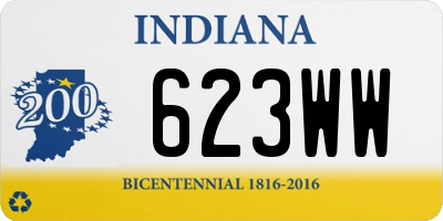 IN license plate 623WW