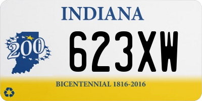 IN license plate 623XW