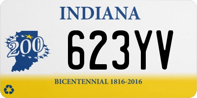 IN license plate 623YV