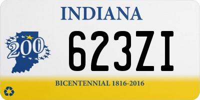 IN license plate 623ZI