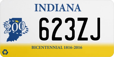 IN license plate 623ZJ