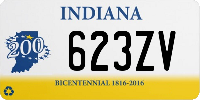 IN license plate 623ZV