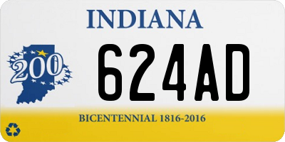 IN license plate 624AD