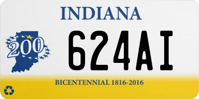 IN license plate 624AI