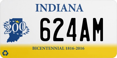 IN license plate 624AM