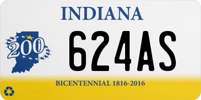 IN license plate 624AS