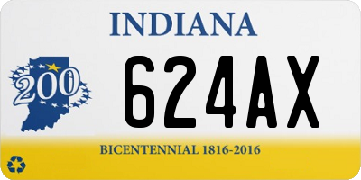 IN license plate 624AX