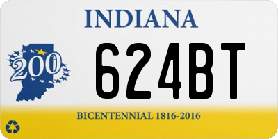 IN license plate 624BT