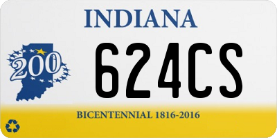 IN license plate 624CS