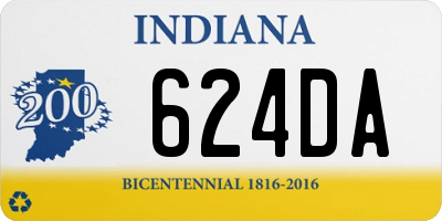 IN license plate 624DA