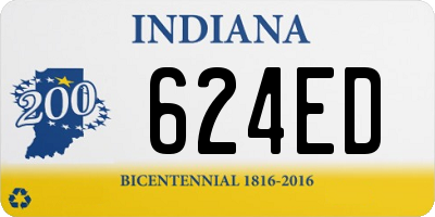 IN license plate 624ED