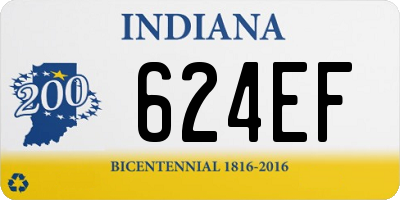 IN license plate 624EF