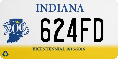 IN license plate 624FD