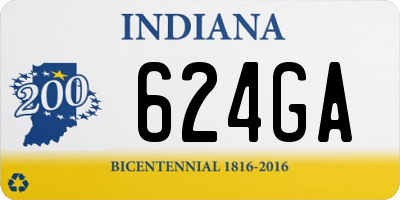 IN license plate 624GA