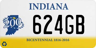 IN license plate 624GB