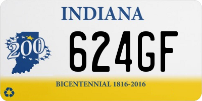 IN license plate 624GF