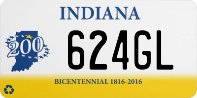 IN license plate 624GL